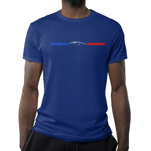 Camiseta Blue and Red Carro Preto
