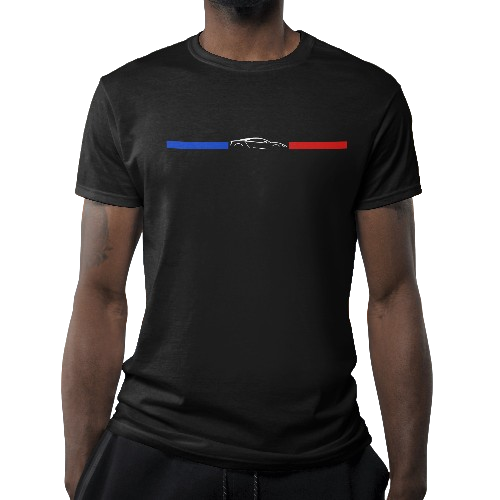 Camiseta Blue and Red Carro Preto