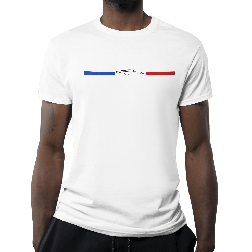 Camiseta Blue and Red Carro Preto